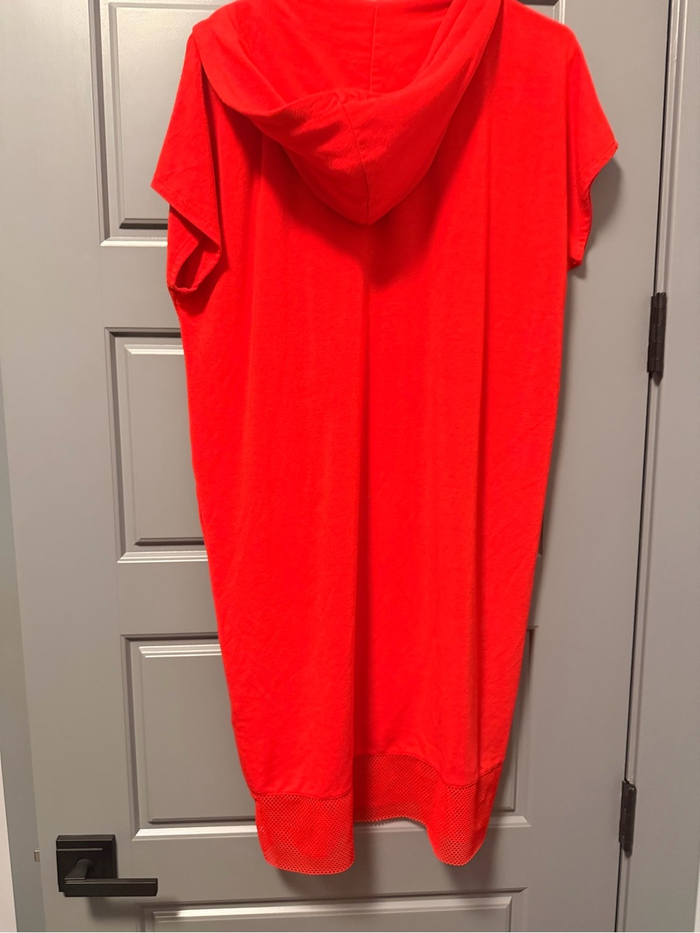 Zenergy by Chico’s Hooded Vibrant Red Lounge Dress with Pockets SIZE 2 LARGE - Picture 7 of 8